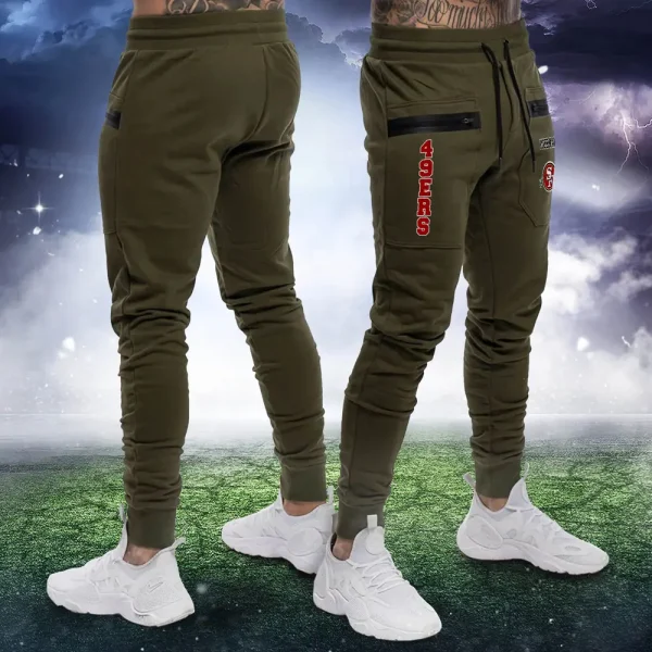 San Francisco 49ers Zipper Long Pants Gifts For Football Fans, Gifts For Him SPTZLP002 - Image 3