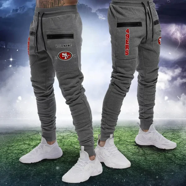 San Francisco 49ers Zipper Long Pants Gifts For Football Fans, Gifts For Him SPTZLP002 - Image 4