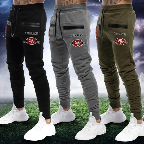 San Francisco 49ers Zipper Long Pants Gifts For Football Fans, Gifts For Him SPTZLP002