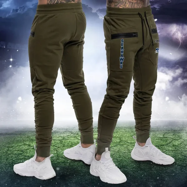 Seattle Seahawks Zipper Long Pants Gifts For Football Fans, Gifts For Him SPTZLP003 - Image 3