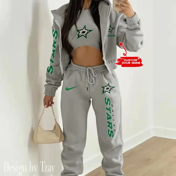 Dallas Stars NHL Women's Outfit Winter Athleisure 3 Piece Set SPTWAL3PS123 - Image 8