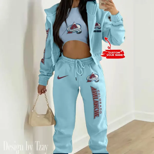 Colorado Avalanche NHL Women's Outfit Winter Athleisure 3 Piece Set SPTWAL3PS125 - Image 4