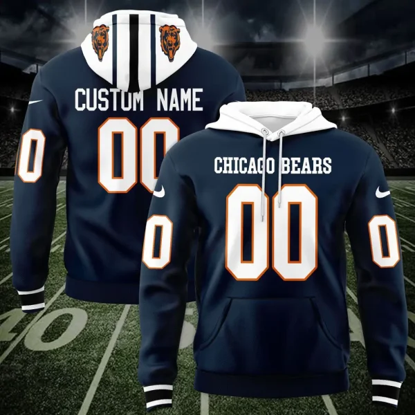 Chicago Bears 3D Printed Pullover Hoodie AZHD803