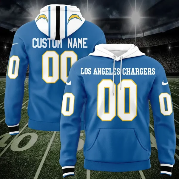 Los Angeles Chargers 3D Printed Pullover Hoodie AZHD815