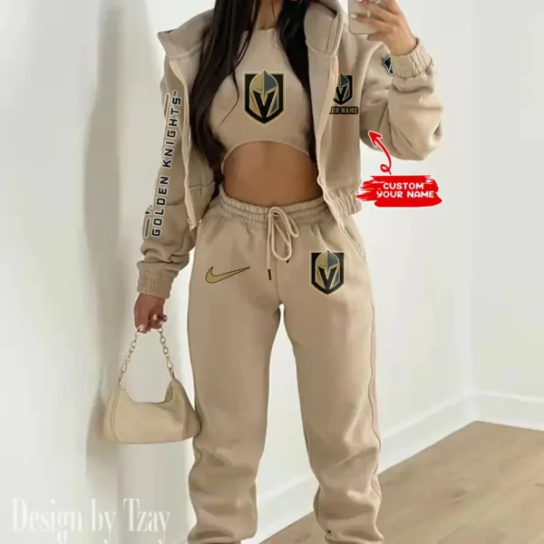 Vegas Golden Knights NHL Women's Outfit Winter Athleisure 3 Piece Set SPTWAL3PS129