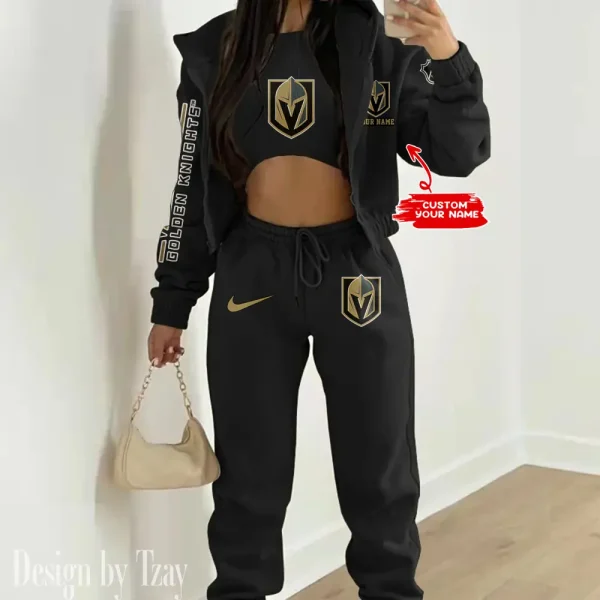 Vegas Golden Knights NHL Women's Outfit Winter Athleisure 3 Piece Set SPTWAL3PS129 - Image 2