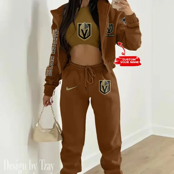 Vegas Golden Knights NHL Women's Outfit Winter Athleisure 3 Piece Set SPTWAL3PS129 - Image 3