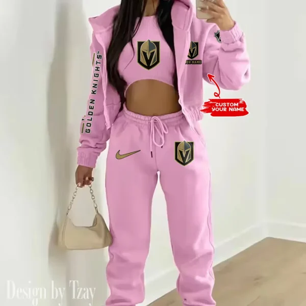 Vegas Golden Knights NHL Women's Outfit Winter Athleisure 3 Piece Set SPTWAL3PS129 - Image 4