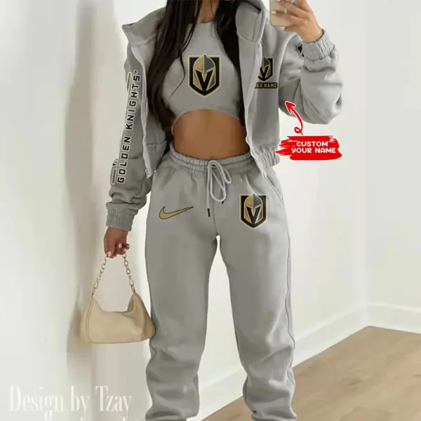 Vegas Golden Knights NHL Women's Outfit Winter Athleisure 3 Piece Set SPTWAL3PS129 - Image 8