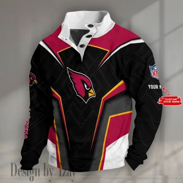 Arizona Cardinals NFL Half Button Long Sleeve Hoodie S9DBSCH1445