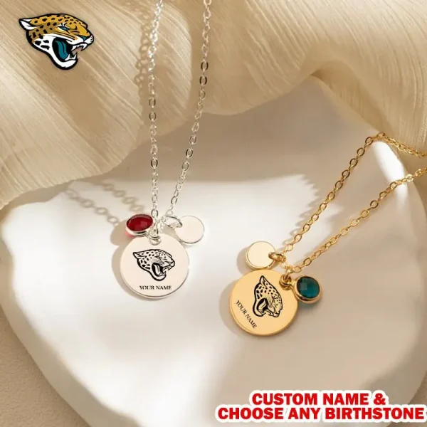 Jacksonville Jaguars Personalized Engraved Necklace With Birthstone Gift For Fan SPTENL025