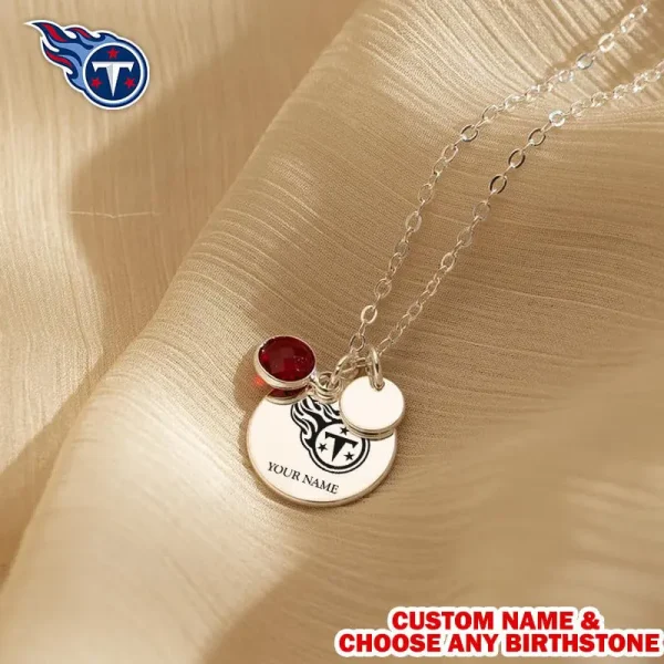 Tennessee Titans Personalized Engraved Necklace With Birthstone Gift For Fan SPTENL031 - Image 3