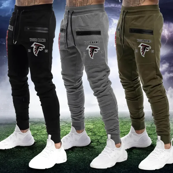 Atlanta Falcons Zipper Long Pants Gifts For Football Fans, Gifts For Him SPTZLP008