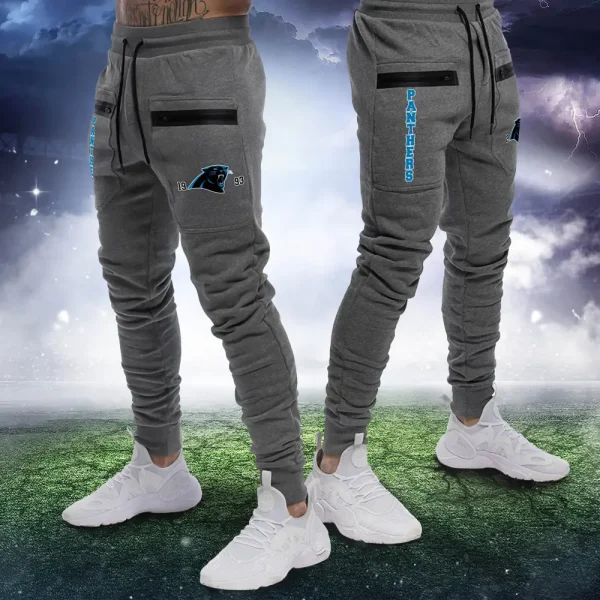 Carolina Panthers Zipper Long Pants Gifts For Football Fans, Gifts For Him SPTZLP011 - Image 4