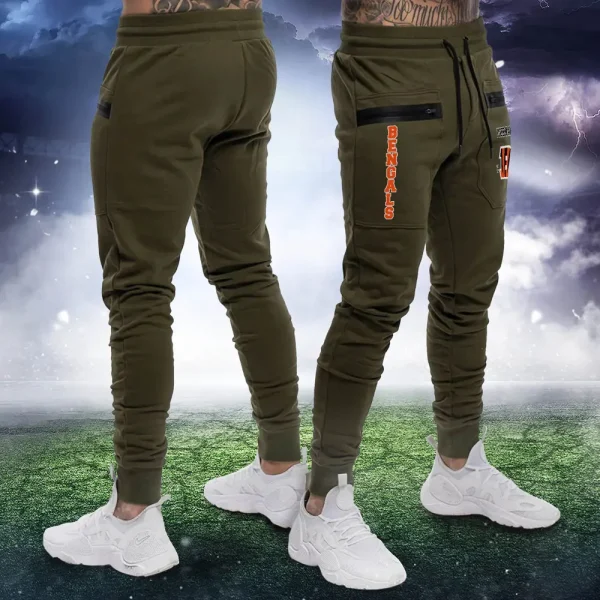 Cincinnati Bengals Zipper Long Pants Gifts For Football Fans, Gifts For Him SPTZLP013 - Image 3