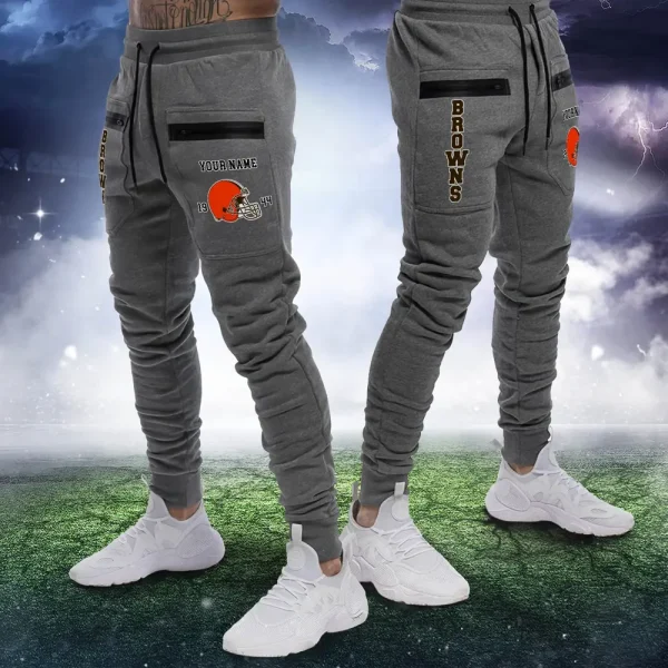 Cleveland Browns Zipper Long Pants Gifts For Football Fans, Gifts For Him SPTZLP014 - Image 4