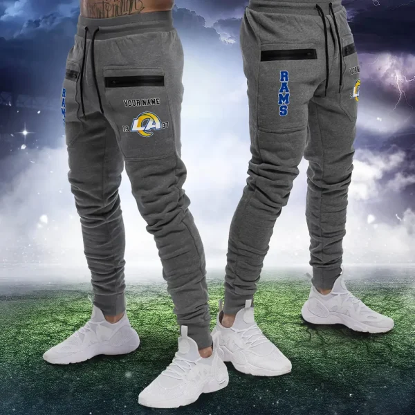 Los Angeles Rams Zipper Long Pants Gifts For Football Fans, Gifts For Him SPTZLP025 - Image 3