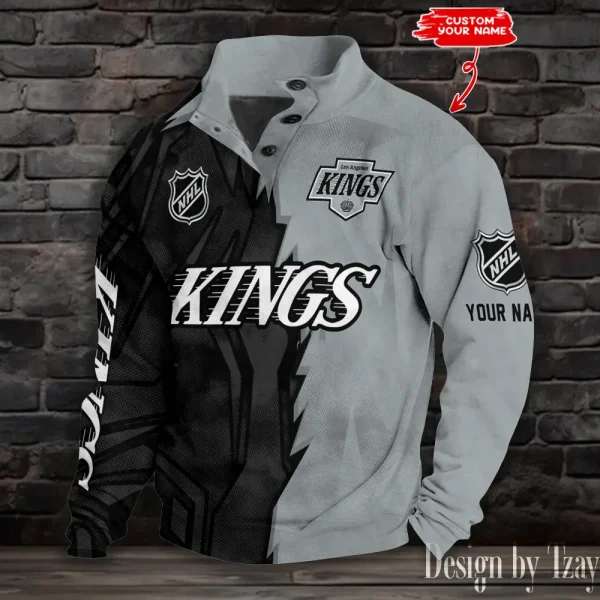 Los Angeles Kings Half Button Long Sleeve Hoodie S9DBSCH1406