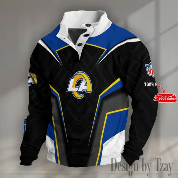 Los Angeles Rams NFL Half Button Long Sleeve Hoodie S9DBSCH1489