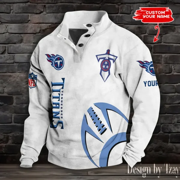 Tennessee Titans NFL Half Button Long Sleeve Hoodie S9DBSCH1504