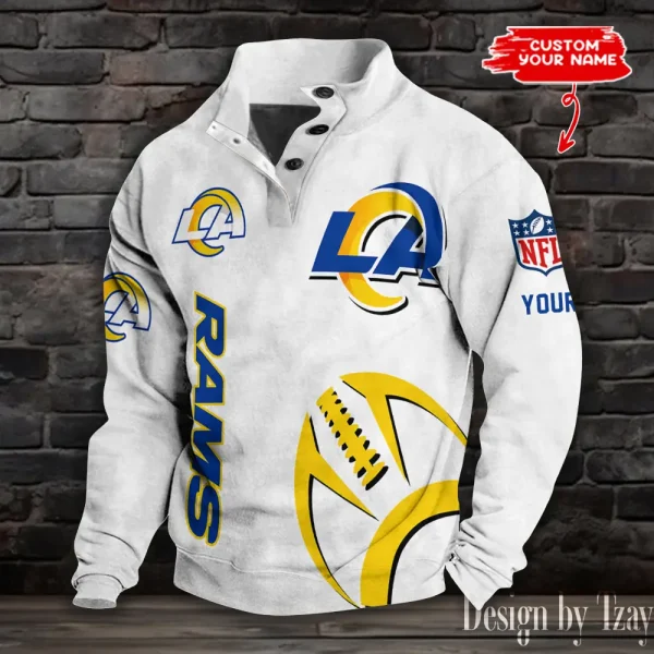 Los Angeles Rams NFL Half Button Long Sleeve Hoodie S9DBSCH1525