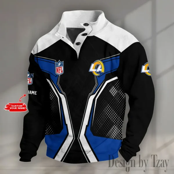 Los Angeles Rams NFL Half Button Long Sleeve Hoodie S9DBSCH1540