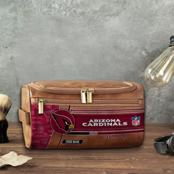 Arizona Cardinals  VITCB033 Toiletry Bag, Leather Dopp Kit Accessory - Image 5