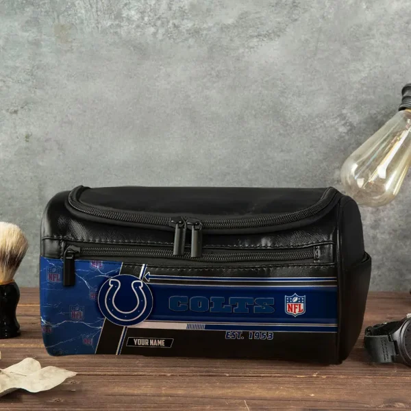 Indianapolis Colts VITCB046 Toiletry Bag, Leather Dopp Kit Accessory - Image 4