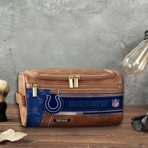 Indianapolis Colts VITCB046 Toiletry Bag, Leather Dopp Kit Accessory - Image 5