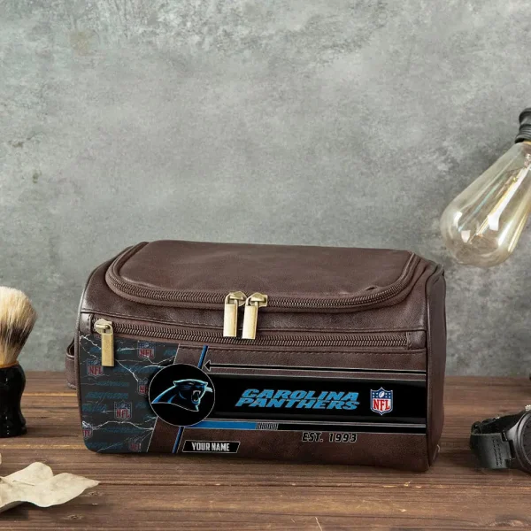 Carolina Panthers VITCB037 Toiletry Bag, Leather Dopp Kit Accessory - Image 3