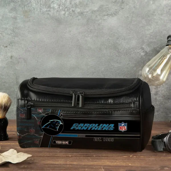 Carolina Panthers VITCB037 Toiletry Bag, Leather Dopp Kit Accessory - Image 4