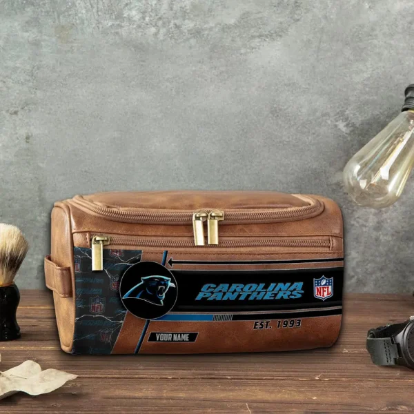 Carolina Panthers VITCB037 Toiletry Bag, Leather Dopp Kit Accessory - Image 5