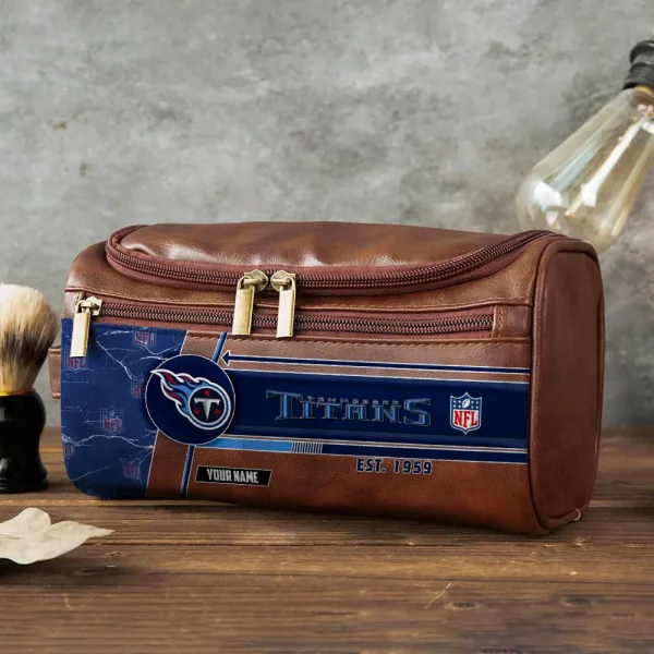 Tennessee Titans VITCB063 Toiletry Bag, Leather Dopp Kit Accessory