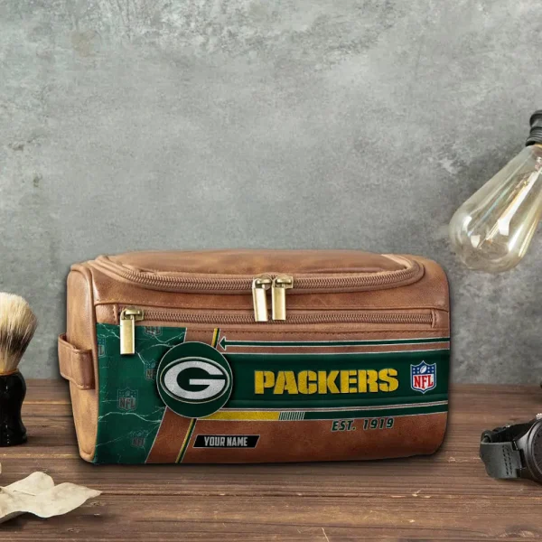 Green Bay Packers VITCB044 Toiletry Bag, Leather Dopp Kit Accessory - Image 5