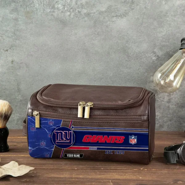 New York Giants VITCB056 Toiletry Bag, Leather Dopp Kit Accessory - Image 3