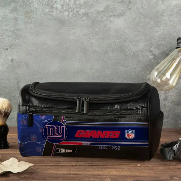 New York Giants VITCB056 Toiletry Bag, Leather Dopp Kit Accessory - Image 4