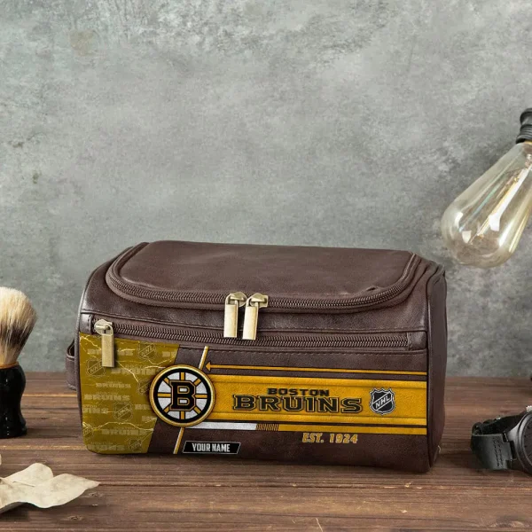 Boston Bruins VITCB003 Leather Cosmetic Bag