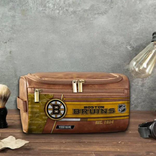 Boston Bruins VITCB003 Leather Cosmetic Bag - Image 5