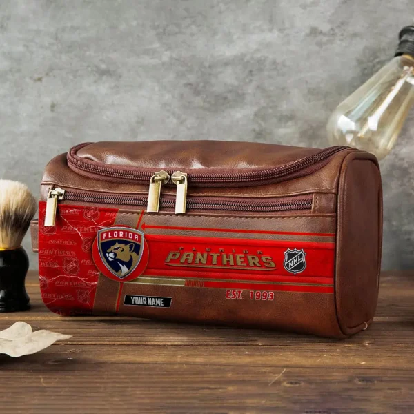 Florida Panthers VITCB013 Leather Cosmetic Bag