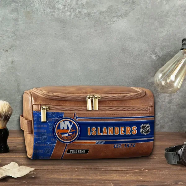 NHL New York Islanders VITCB019 Leather Cosmetic Bag