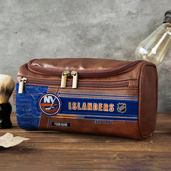 NHL New York Islanders VITCB019 Leather Cosmetic Bag - Image 2