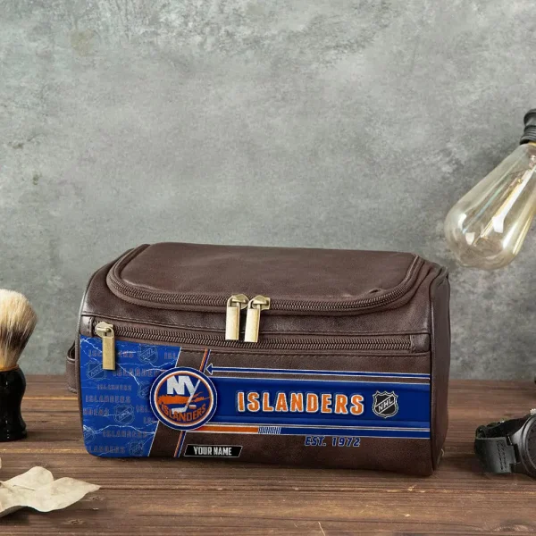 NHL New York Islanders VITCB019 Leather Cosmetic Bag - Image 4