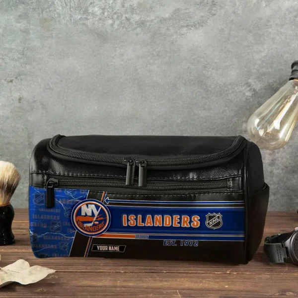 NHL New York Islanders VITCB019 Leather Cosmetic Bag - Image 5