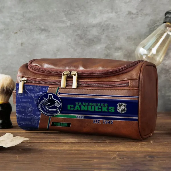 NHL Vancouver Canucks VITCB029 Leather Cosmetic Bag