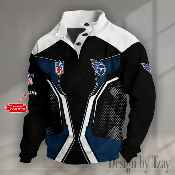 Tennessee Titans NFL Half Button Long Sleeve Hoodie S9DBSCH1556