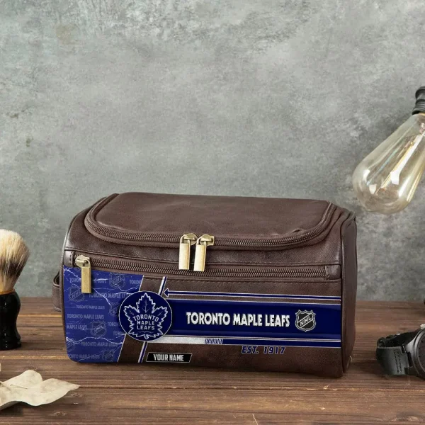 NHL Toronto Maple Leafs VITCB028 Leather Cosmetic Bag - Image 4