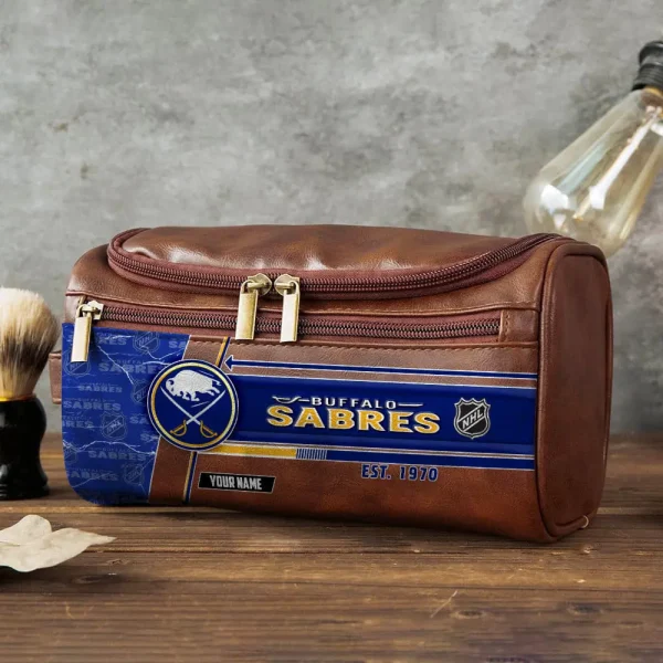 NHL Buffalo Sabres VITCB004 Leather Cosmetic Bag - Image 2