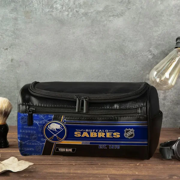 NHL Buffalo Sabres VITCB004 Leather Cosmetic Bag - Image 5