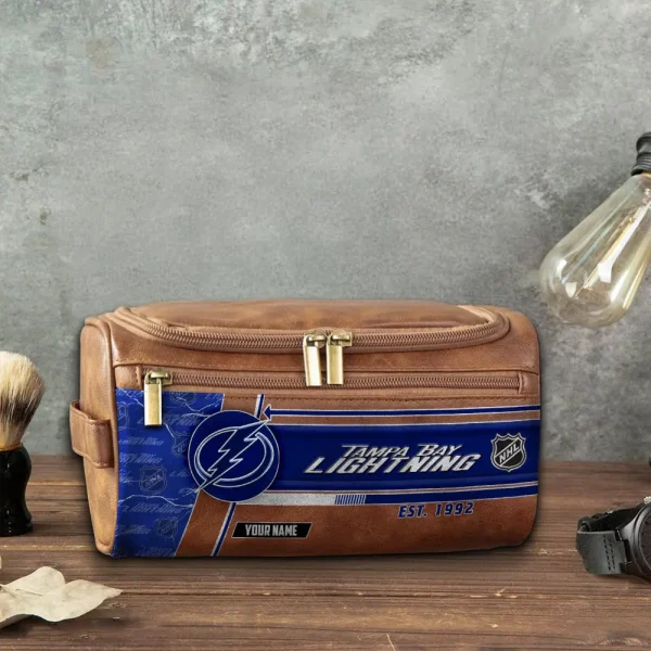 NHL Tampa Bay Lightning VITCB027 Leather Cosmetic Bag - Image 5