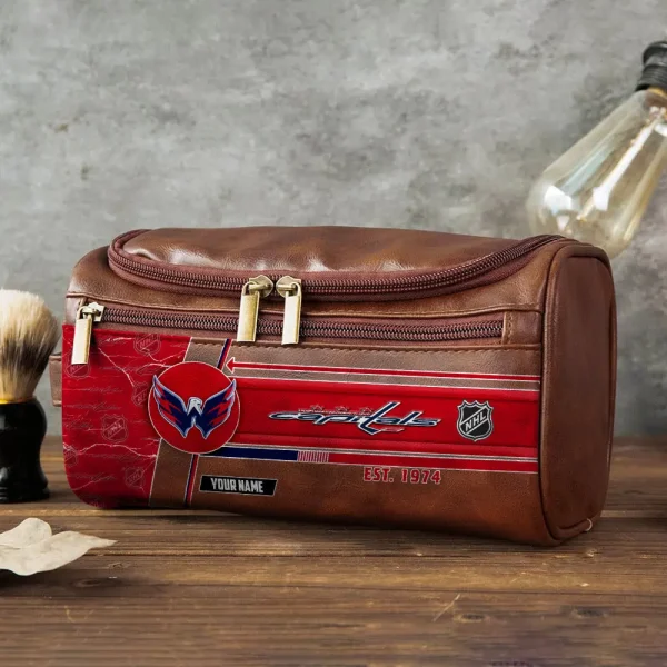 NHL Washington Capitals VITCB031 Leather Cosmetic Bag